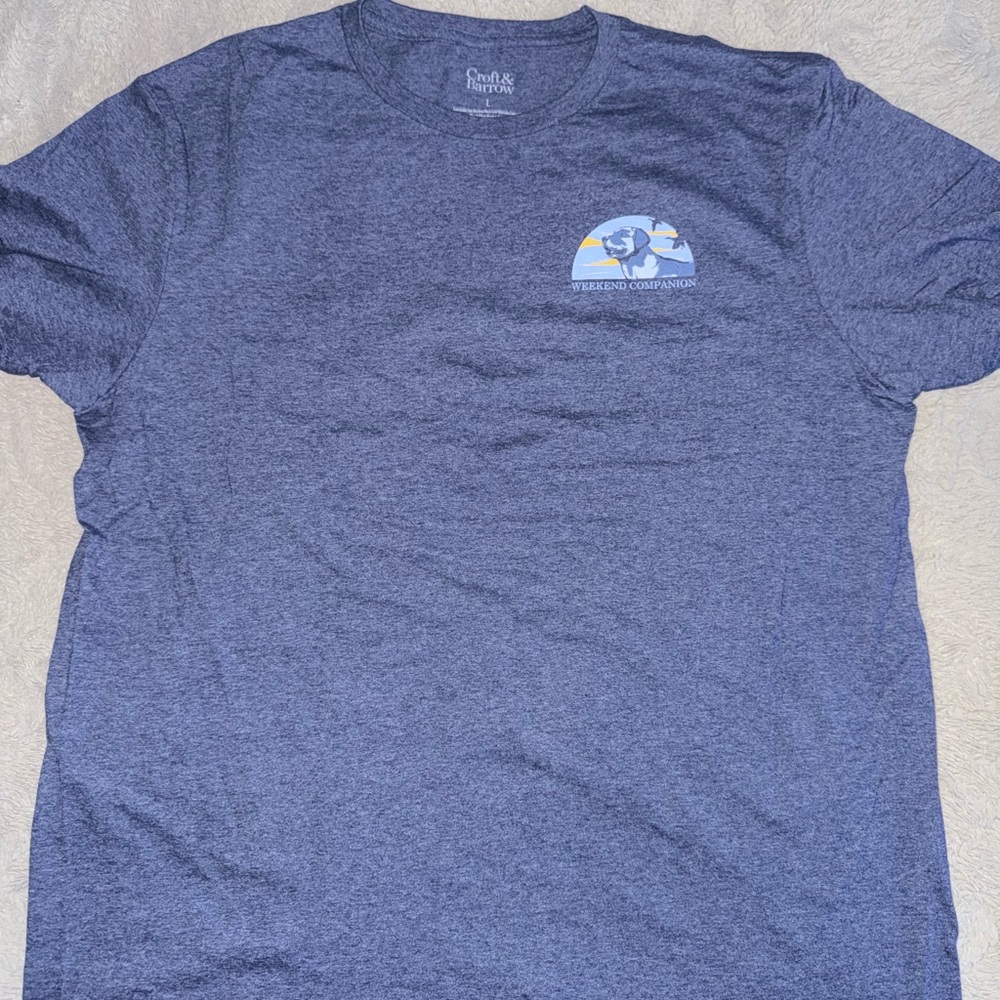 Croft & Barrow Heather Blue Graphic Tee